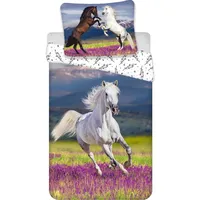 COFI 1453 Pferd Kinderbettwäsche Mehrfarbig 140 x 200 cm + 70 x 90 cm