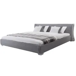 Wasserbett Stoff PARIS 180 x 200 cm Grau