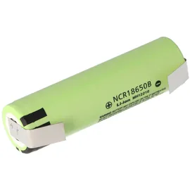 Panasonic NCR18650B 3,6V - 3,7V 3400mAh Li-Ion-Akku 18,2x65,25mm mit Lötfahne U-Form