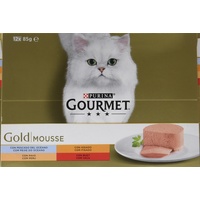 Purina Gourmet Gold Mousse Nassfutter für Katzen, 8 x (12 x 85g)