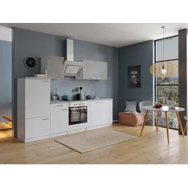 Respekta Küchenzeile Malia 270 cm Grau/Weiß