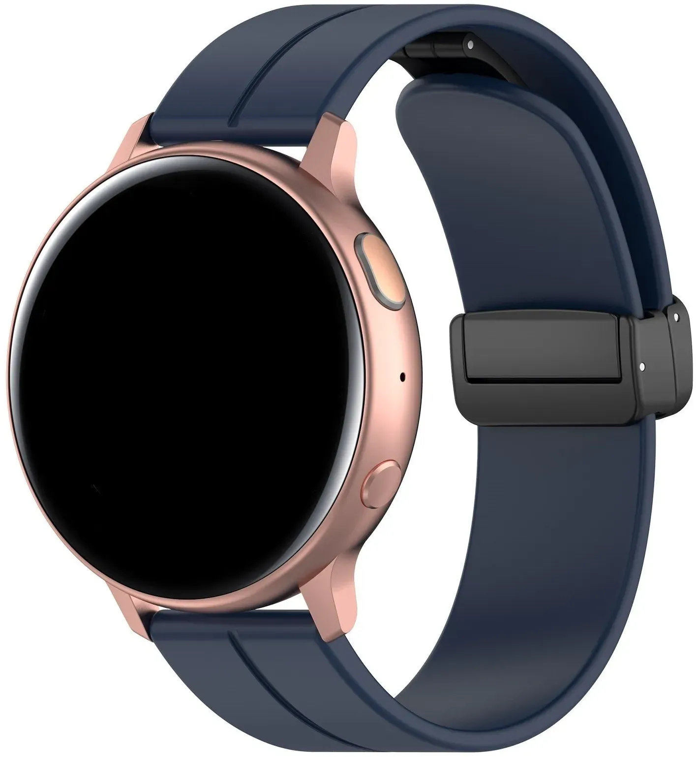 Strap-it Honor Magic Watch 2 Armband Silikon für Honor Magic Watch 2 - Dunkelblau - Dornschließe