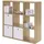 Möbel Boss Raumteiler 107 x 107 x 33 cm Eiche