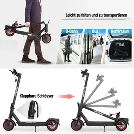 RCB EV85F Elektroroller, E-Scooter mit Straßenzulassung (ABE), 8,5 Zoll,400W Motor,MAX 20km/H,Dreistufige Getriebestellung,Faltbarer e Roller, APP-Steuerung, Max Belastung 120 kg,Doppelstoßdämpfer