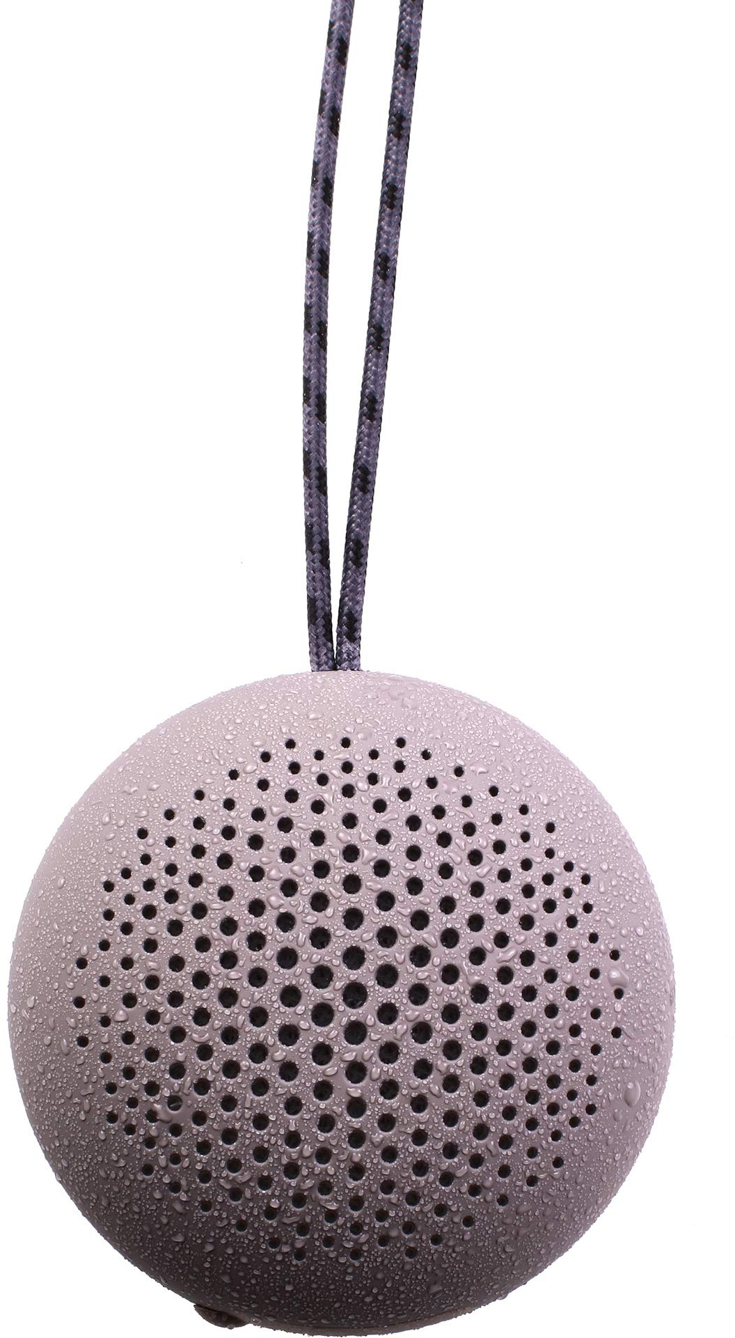 Boompods Rokpod Kleiner tragbarer Bluetooth-Lautsprecher - Kabelloser Mini Speaker, IPX7 wasserdichter Duschlautsprecher, Indoor/Outdoor Lautsprecher, für Garten, Bad, Reisen & Fahrrad, Grau