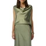 s.Oliver Ärmellose Satinbluse mit Wasserfall-Ausschnitt olivgrün 40 - 40