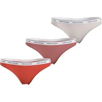 Tommy Hilfiger Underwear Slip 3 PACK THONG (EXT SIZES) (Packung, 3er) mit Tommy Hilfiger Logobund bunt L (40)