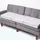 Homescapes Sitzkissen Bezug 150 x 50 x 10 cm grau 1 St.