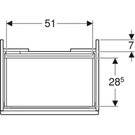 Geberit Renova Plan Unterschrank für Waschtisch, mit 1 Schublade, 58,5x60,6x44,6cm, 501906, 501906JK1