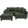 Home Affaire Ecksofa HOME AFFAIRE "Rice L-Form, B: 216 cm", grün, B:216cm H:42cm T:185cm, 100%Polyester, Sofas, Ecksofa, Set: Sofa & Hocker, mit 3 Zierkissen, Federkern