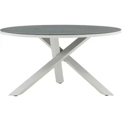 Copacabana Esstisch Ø140cm weiß grau.