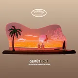 Weigla LED Dekolicht "Südsee, Holz & Acrylglas, ROT-NATUR-BRAUN, Made in Germany", rot, H: 20cm, 1 Stk., Leuchten, Erzgebirge garantiert, Dekolampe für Innen, Dekoleuchte