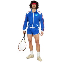 Metamorph Kostüm 80er Jahre Tennisstar, You cannot be serious: die Wiederkehr von John McEnroe blau 48