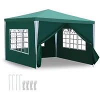 Garten Pavillon mit Spiralschläuchen mit Seitenteilen zwei Türen wasserdichtes Zelt