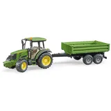 Bruder 02108 - John Deere 5115 M mit Bordwandanhänger 1:16