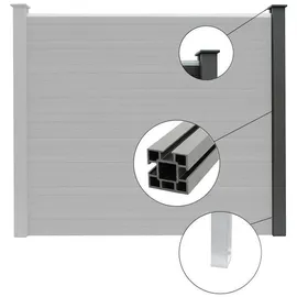 Home Deluxe WPC Sichtschutzzaun Callado 185 x 10 cm grau