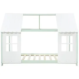 [en.casa] Kinderbett Tostedt 90 x 200 cm Kiefer mintgrün/weiß