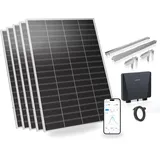SUNSHARE Ray Lite 1000W Balkonkraftwerk mit Halterung – Leichtes, vormontiertes Komplettset mit 800W Mikro-Wechselrichter & Solarpanel – Geeignet für verschiedene Balkone – Plug & Play
