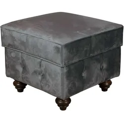 Polsterhocker HOME AFFAIRE "MENDITTE", grau (anthrazit), B:55cm H:46cm T:55cm, 100% Polyester, Hocker