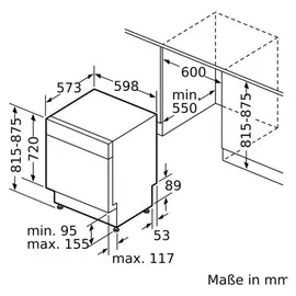 Siemens iQ300 SN43HS17BE Unterbau-Geschirrspüler (598 mm breit, Edelstahl)