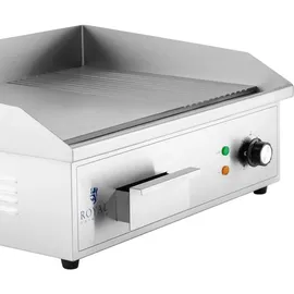 Royal Catering Elektro Grillplatte 548 x 350 mm - Ribber + Flat - 3.000 W