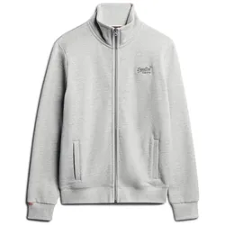Superdry Herren Sweatjacke - Essential Logo Track Top, Stehkragen, Logo Grau XL