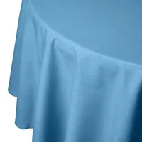 Homescapes Tischdecke himmelblau 100% Baumwolle 178 cm,