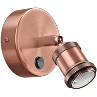 ledscom.de Wandleuchte RETRA, Schalter, bronze matt, rund, 1x E27 max. 60W