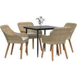 vidaXL Garten Essgruppe 5-tlg. Beige