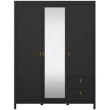 Tvilum Kleiderschrank Madrid 199 x 150 x 59 cm Schwarz