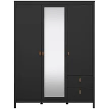 Tvilum Kleiderschrank Madrid 199 x 150 x 59 cm Schwarz