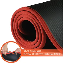 DH FitLife Trainingsmatte Fitnessmatte, Sportmatte 183*61*1 cm, Gymnastikmatte extra reißfest, Yogamatte rutschfest und dick, Workout Matte (Schwarz) - Schwarz