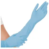 Franz Mensch Nitril-Handschuhe 40 cm lang EXTRA Safe SUPERLONG, Gr. M | 50 Stück