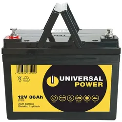 Universal Power AGM UPC12-36 12V 36Ah AGM Batterie zyklenfest wartungsfrei