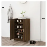 Furnicato Schuhschrank Braun Eichen-Optik 60x35x70 cm Holzwerkstoff