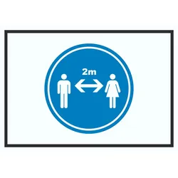 Abstand halten Symbol Schild A0 (841x1189mm)