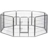 LIONTO Freilaufgehege 80 x 80 x 80 cm grau