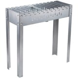 XXXLutz SCHASCHLIKGRILL MAGNAL XL, Silber, Metall, 80x80x30 cm, Grillspießvorrichtung, Grills, Holzkohlegrills