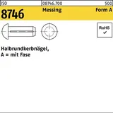 F. REYHER Nchfg. GmbH & Co. KG ISO 8746 Form A Halbrundkerbnägel Messing 2 x 4 Ms K