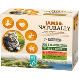 Iams Naturally Senior Land & Sea Collection Katzenfutter nass