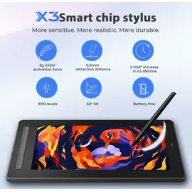 xppen Artist 16 (Gen2), Kabelgebunden, 5080 lpi, 340,99 x 191,81 mm, USB, 1 cm, 0,6 mm