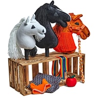 KHT ARIA SHOP | Hobby Horse |Stall für 3 Hobby-Pferde | Pferdestahl für Hobby Horse & Steckenpferde (Lieferung ohne Pferde)