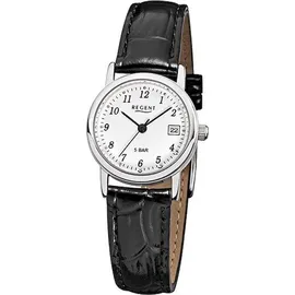 REGENT Damenarmbanduhr Leder F827 - Schwarz