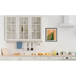 queence Bild »Freya«, Obst-Obst Bilder-Essen-Lebensmittel-Kunst, (1 St.), gerahmt queence Farbe Rahmen: schwarz + Farbe Bild(er): grün