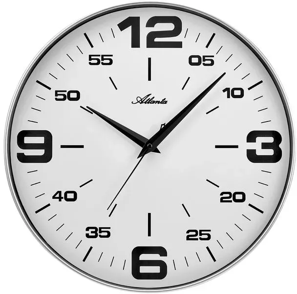 Paragon (Atlanta) Quarzwanduhr 4539 Ø 40 cm Kunststoff Weiß