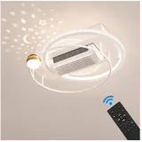 Eurohandisplay Deckenventilator Deckenventilator mit LED Beleuchtung mit Fernbedienung einstellbar, Lichtfarbe und Helligkeit einstellbar