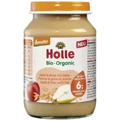 Holle Apfel & Birne mit Hafer Früchtezubereitung bio