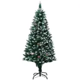 vidaXL Künstlicher Weihnachtsbaum mit LEDs Kugeln Zapfen 240 cm Modell 1