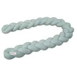 babybay Nestchenschlange Waffelpiqué geflochten 280 cm passend für Kinderbetten, zartblau