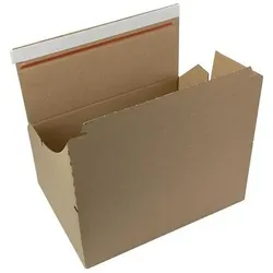 Automatikkarton Wellpappe L326xB236xH140mm einwellig braun
